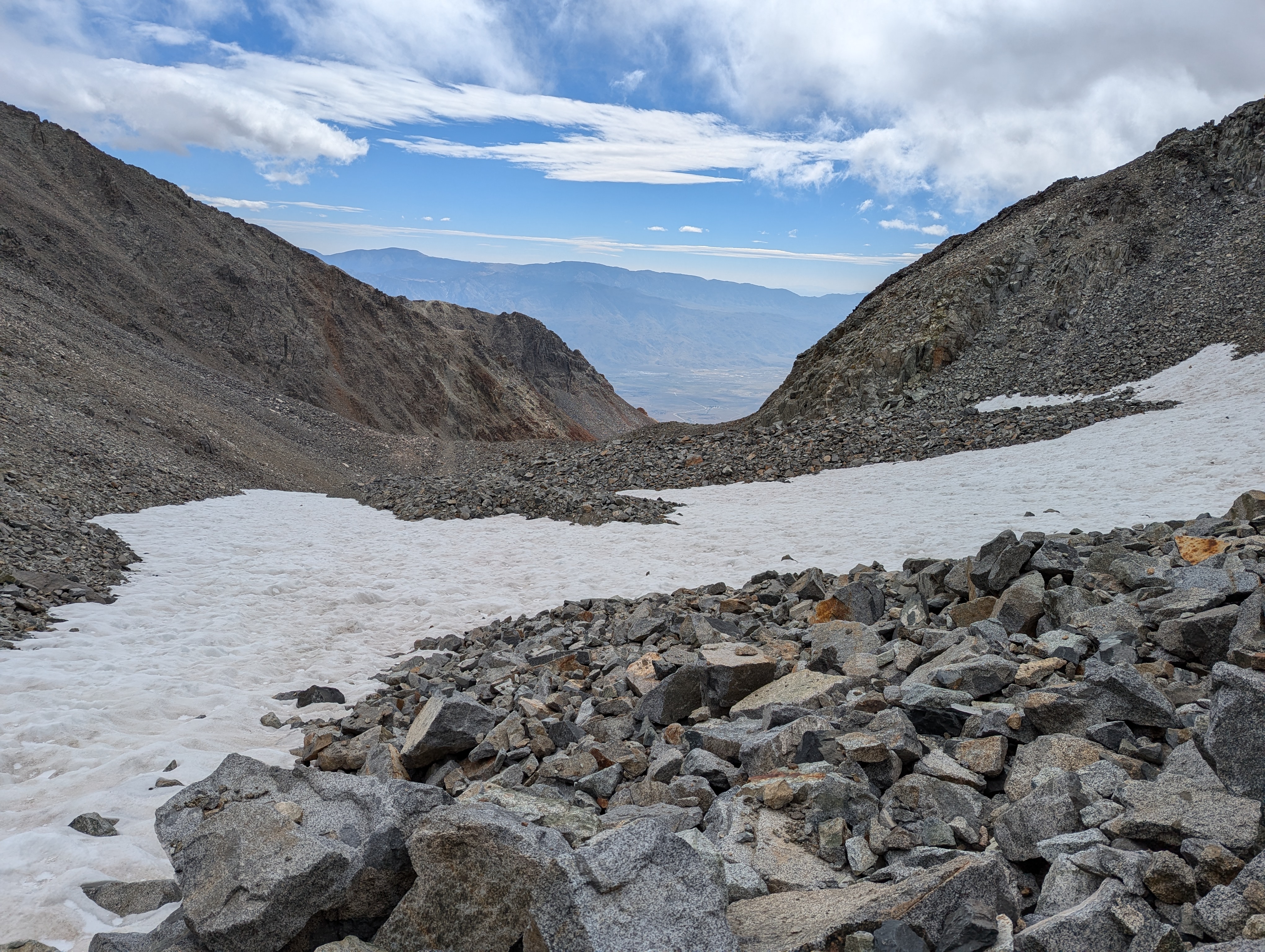 Climbing the upper section of Split Mountain